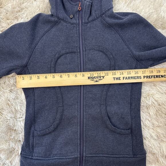 Lululemon Scuba Hoodie Beach Scape Heather Cadet Blue 6 Athletic Full Zip Sporty - Picture 3 of 9